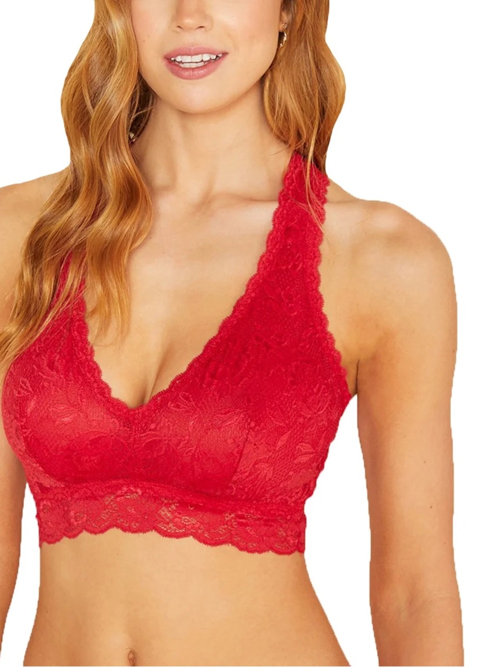 Cosabella Never Say Never Ultr Curvy Racie Racerback Bralette in Mystic Red